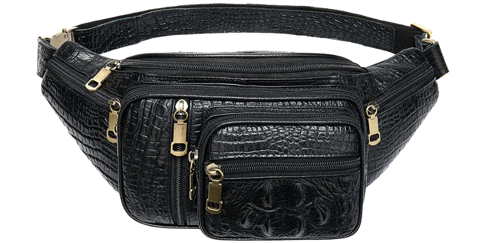 produit sac banane cuir croco Image