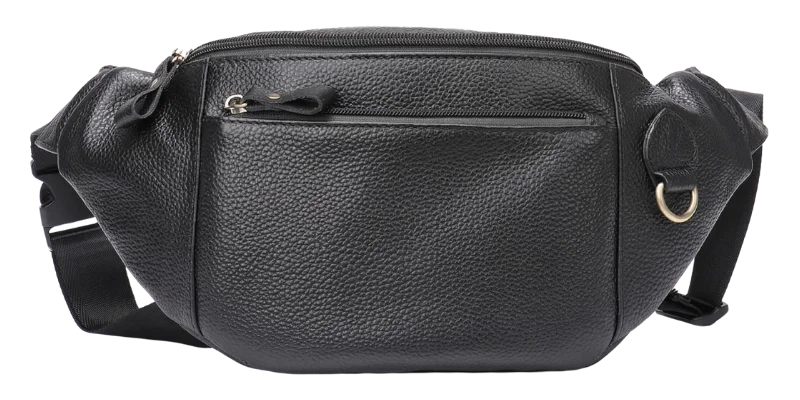 produit sac banane cuir noir Image
