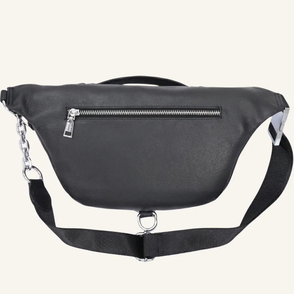 sac banane bandoulière cuir femme arrière