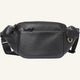 sac banane cuir noir