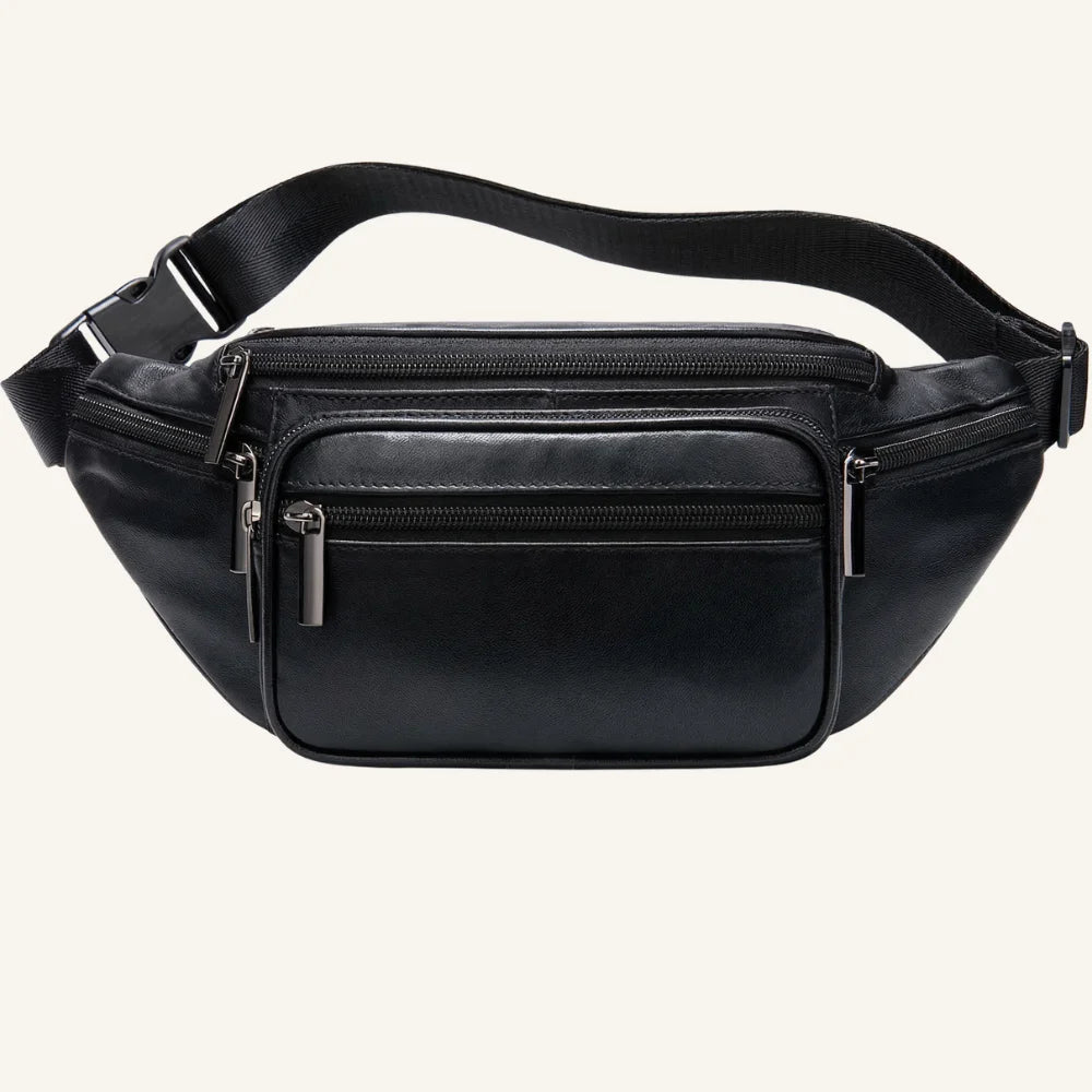 sac banane en cuir de mouton