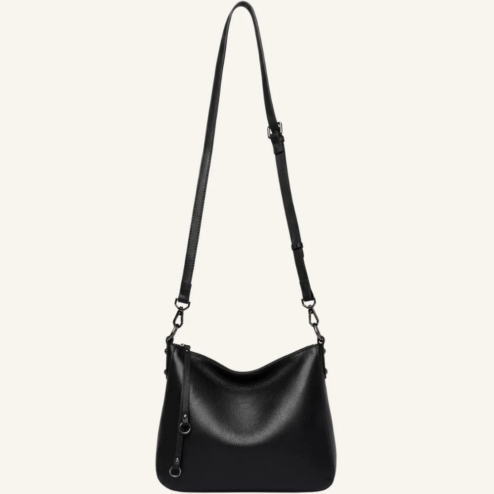 Sac bandoulière cuir souple femme grand sangle