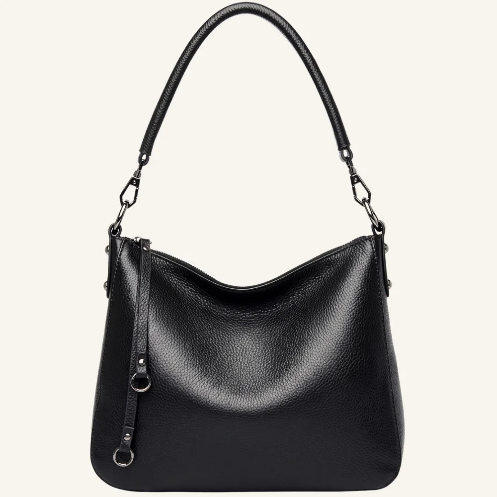 Sac bandoulière cuir souple femme petite sangle