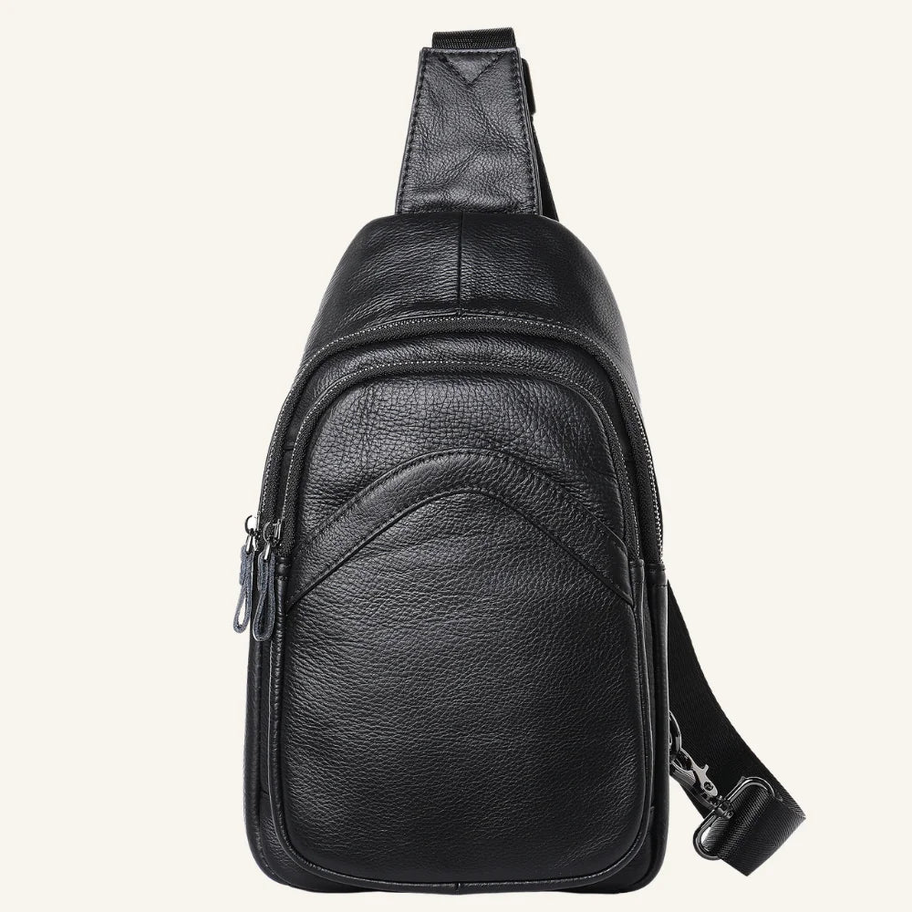 sac bandoulière homme cuir grainé