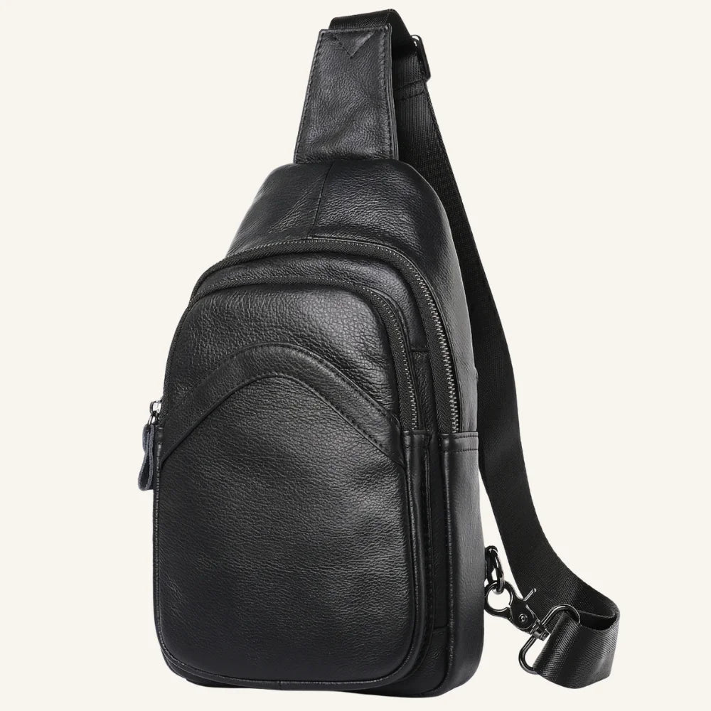 sac bandoulière pour homme cuir grainé
