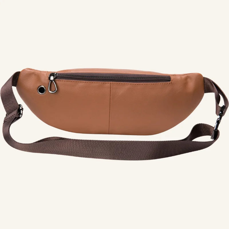 sac forme banane en cuir arrière