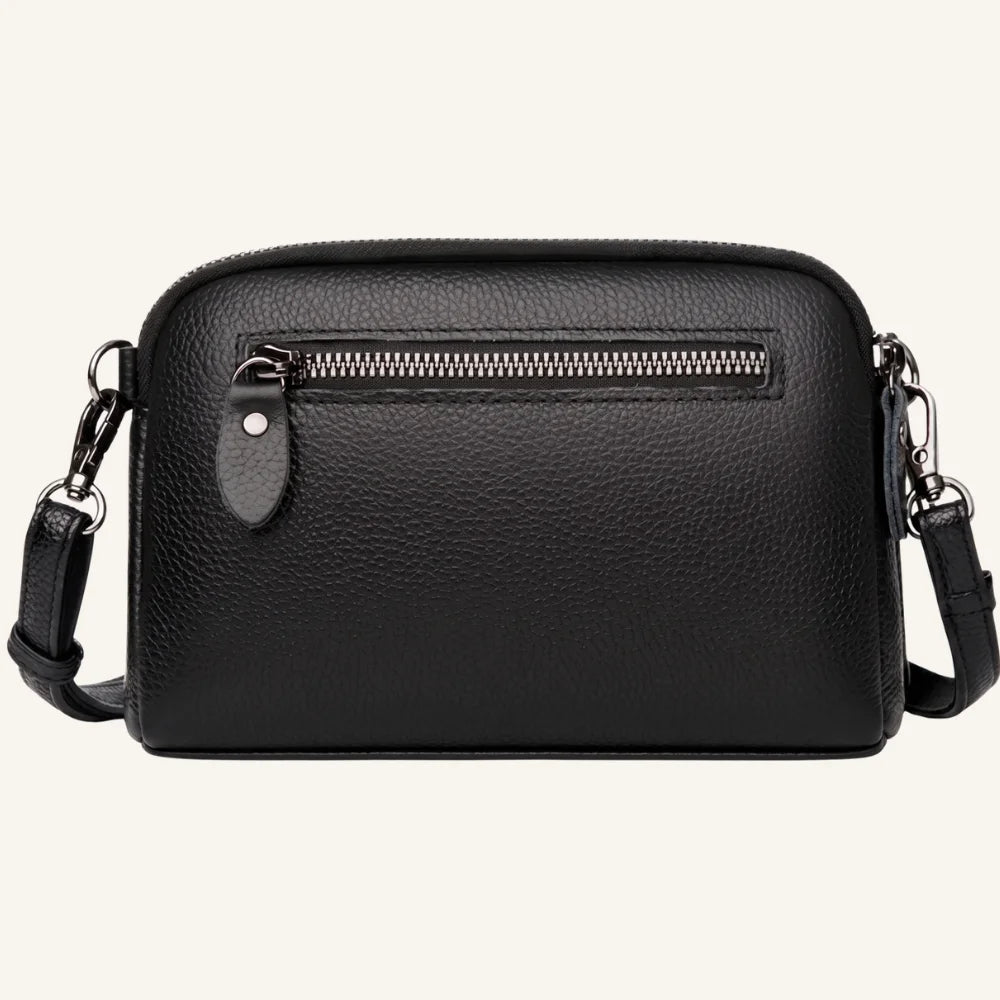 sac pochette bandoulière cuir femme arrière