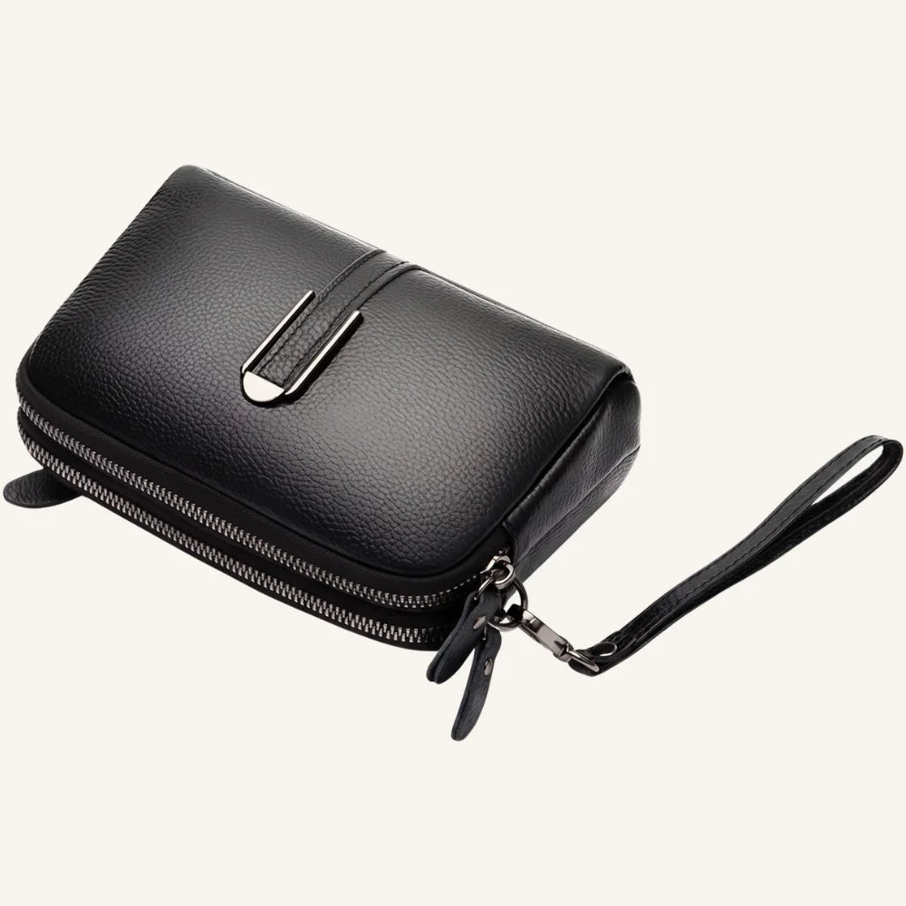 sac pochette bandoulière cuir femme dessus