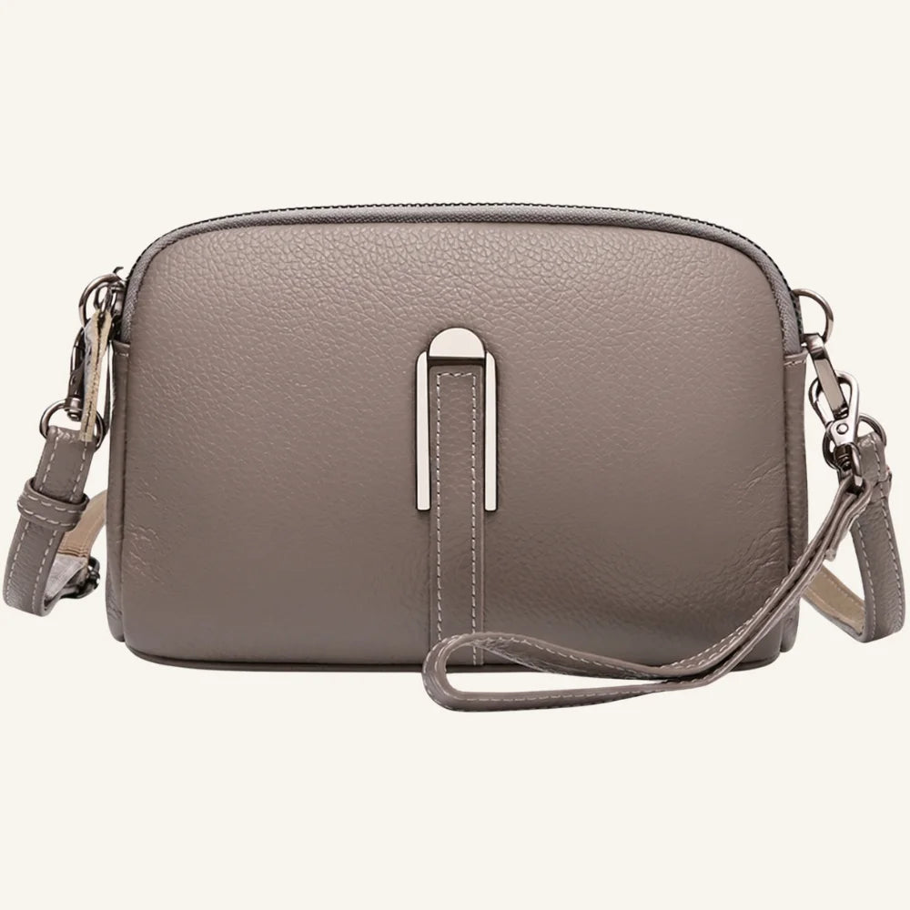 sac pochette bandoulière cuir femme marron
